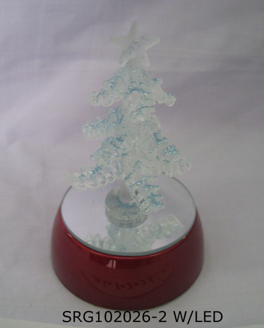 Glass Christmas Tree with LED base